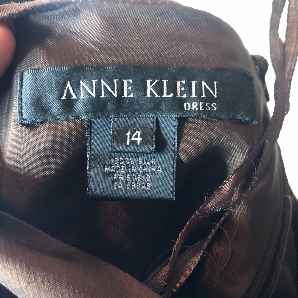 Anne Klein halter A-line silk dress - Picture 4 of 6
